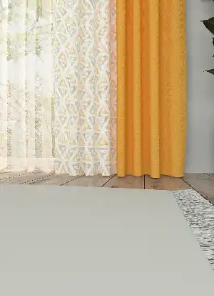 Dökümlü Kumaştan Kombinli Geniş En Modern Desenli Fon Perde 1. Kalite